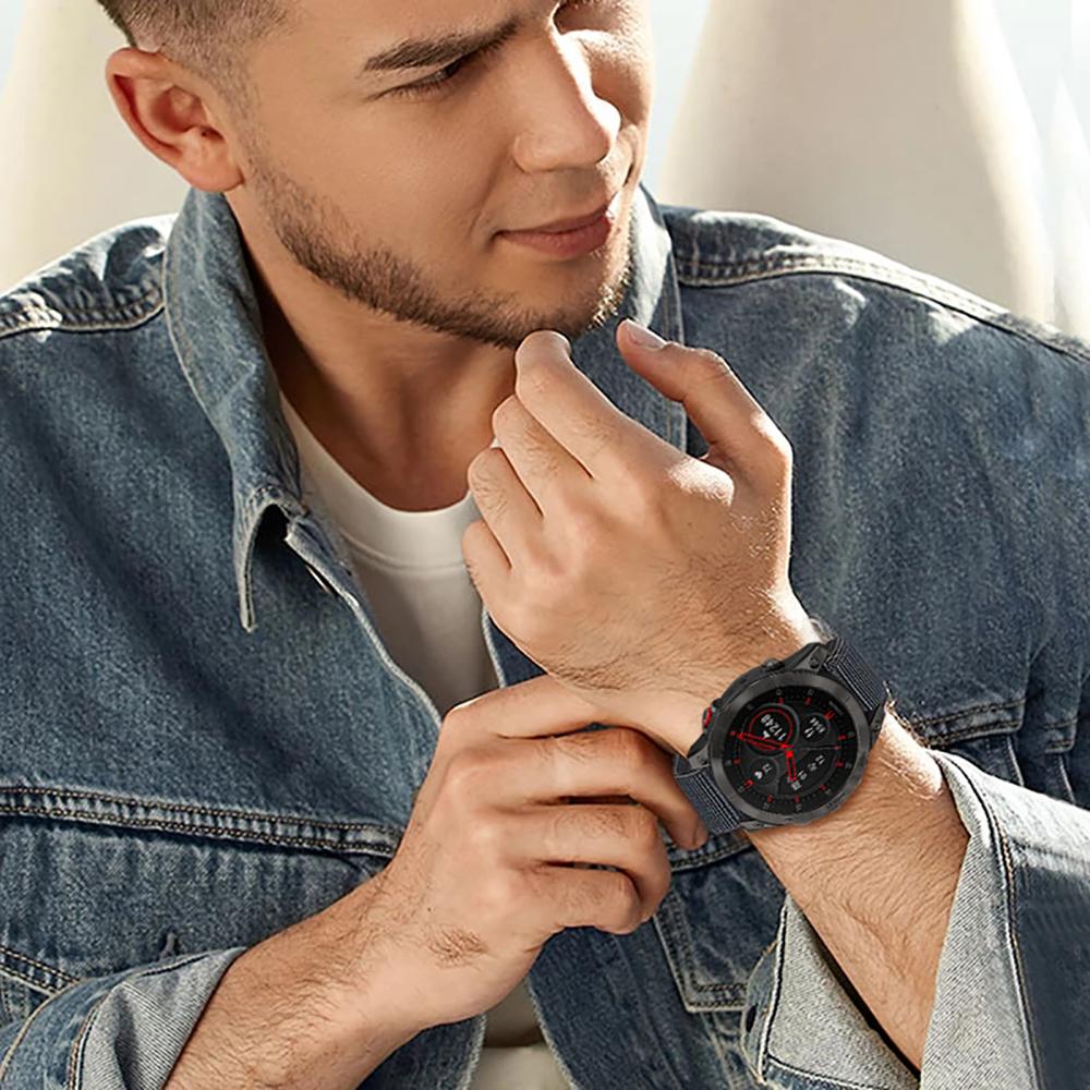 26 мм 22 мм 20 мм Нейлоновый ремешок на липучке для Garmin Fenix 8 Спортивный браслет Наручный ремешок Fenix E 7X Enduro3/Quatix7 Pro Forerunner 965