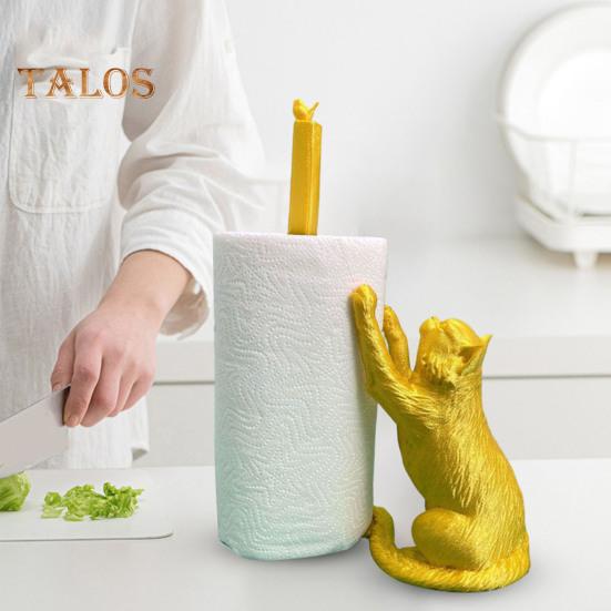 Отдельно стоящий держатель для бумажных полотенец в виде кота, прочная конструкция, держатель для бумажных полотенец на кухонной столешнице, забавный органайзер для бумаги в виде кота
