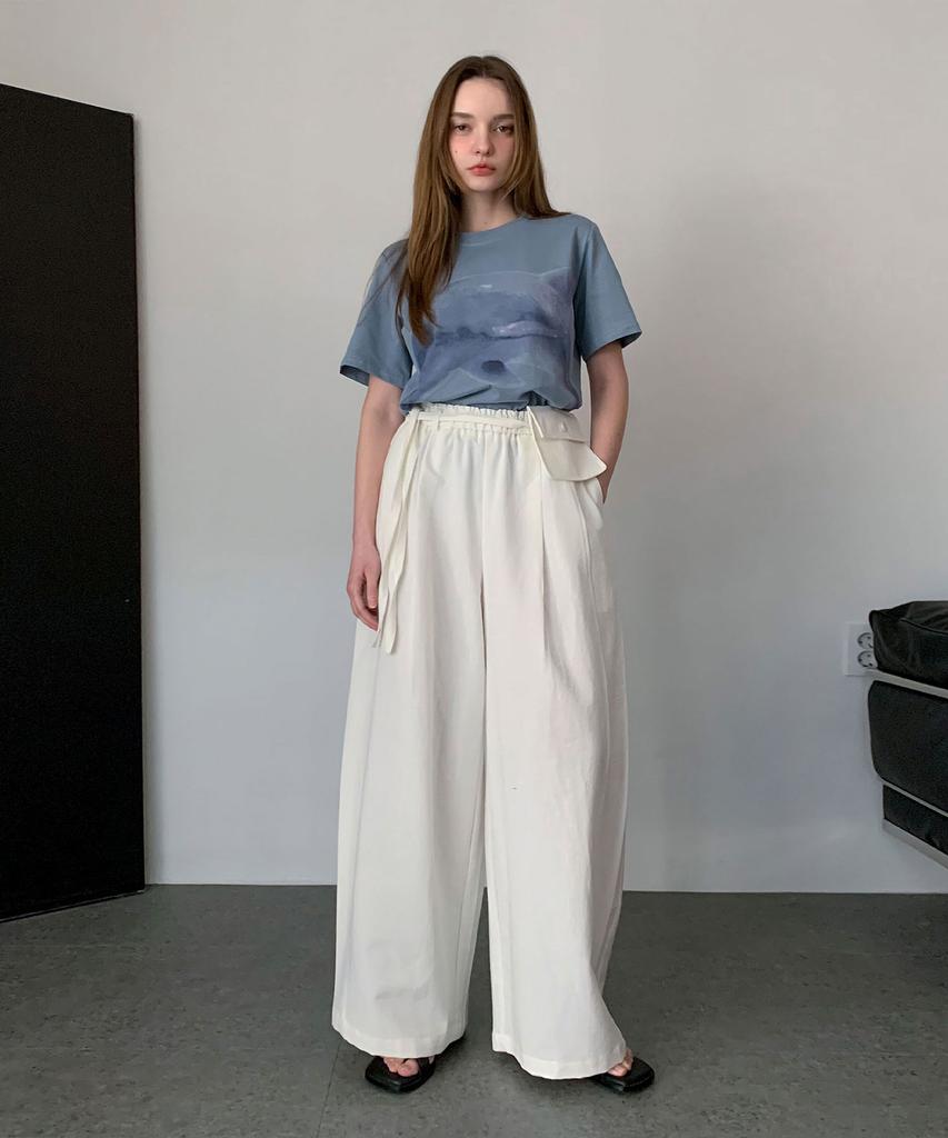 Baseukala Дорогие Широкие Брюки с Полосой (2Colors)