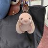 Bunny Shape Keychain Pendant Long Ear Plush Rabbit Doll Charm Car Key Holder Bag Backpack Decoration