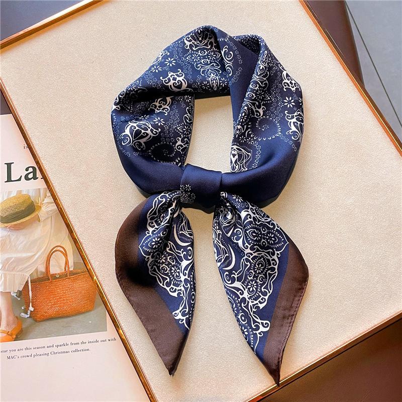 70 * 70cm New Silk Small Square Scarf For Women'S Neck Protection Professional Scarf Versatile Hair Tie Headscarf Scarf