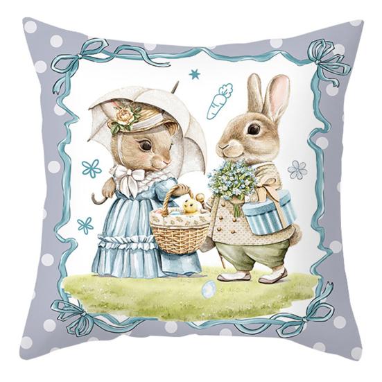 Пасхальный кролик Весенняя наволочка наволочка украшение мягкая износостойкая не выцветающая квадратная