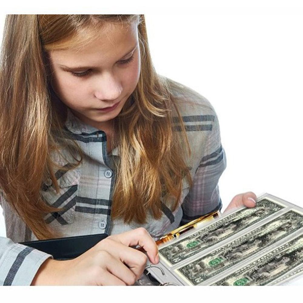 Книга-держатель для коллекции монет для коллекционеров 200 карманов и 30 обложки для хранения бумажных денег