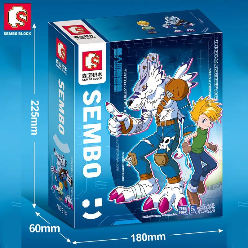 Нетоксичные Sembo Металлические War Greymon Аниме Строительные Блоки Фигурки Действия Модели Кирпичи Освещение Аниме Детская Модель Игрушка Кукла Подарки С Куклами