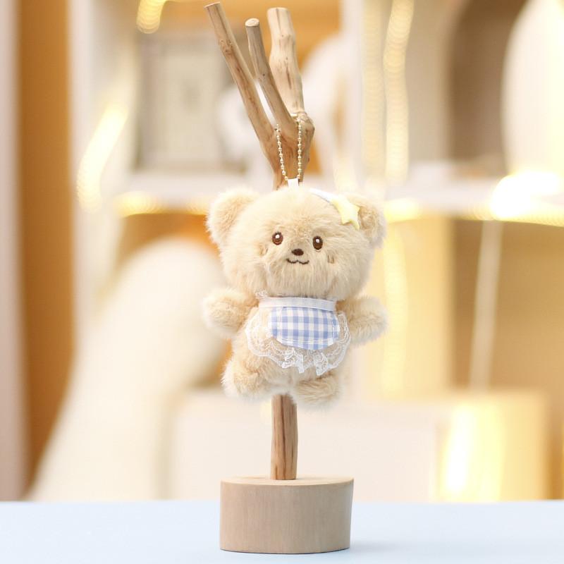 Rabbit Star Bear Plush Toys Keychain Super Soft Short Pile Children Pendant