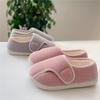 Women Memory Foam Slippers Adjustable Closed Toe Swollen Feet Slippers Comfortable House Indoor Outdoor Shoes with Rubber Sole