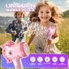 Unicorn electric bubble gun toy bubble machine automatic soap blower with lightsChristmas  party games children's gifts