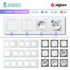 BSEED Zigbee Умные выключатели света 1/2/3 клавиши Tuya Smart Life Alexa EU Розетки Функциональные детали Стеклянные панели DIY Детали