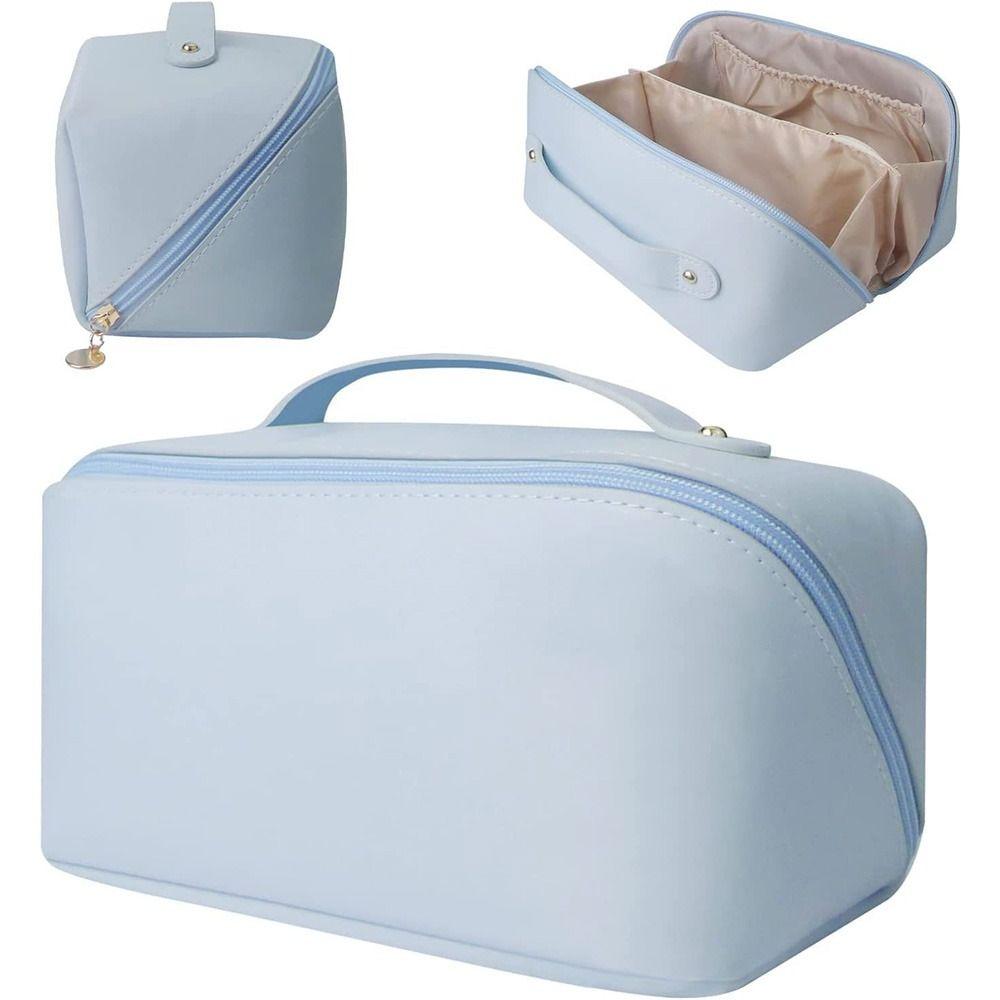 PU Leather Waterproof Big Space Cosmetic Bags Large Capacity Makeup Bags Toiletry Organizer Bags