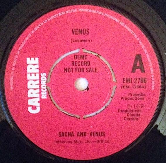7-дюймовая пластинка SACHA DISTEL VENUS SACHA DISTEL Venus Joy EMI2786 Carrere 1978 UK SoulFunk Б/у