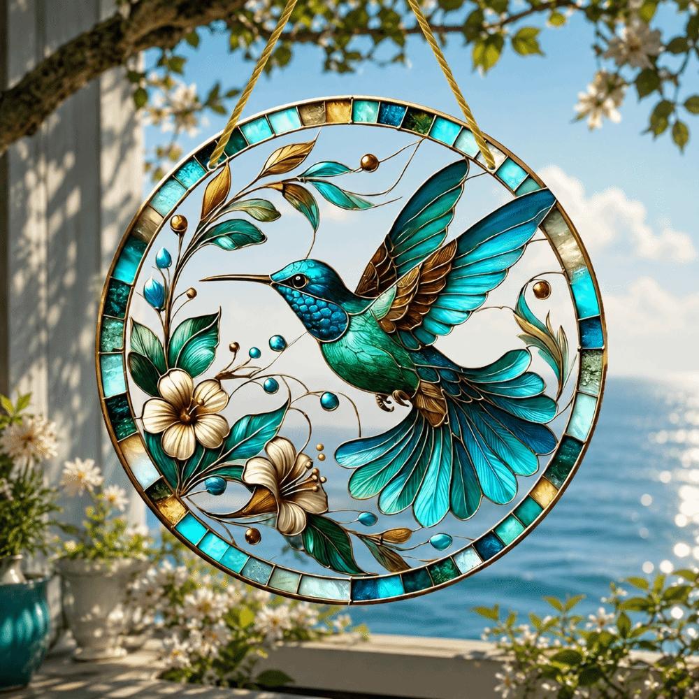 2D Flat Sun Catcher Bird Wind Chime Ornament Present Acrylic Wall Decoration Home Window