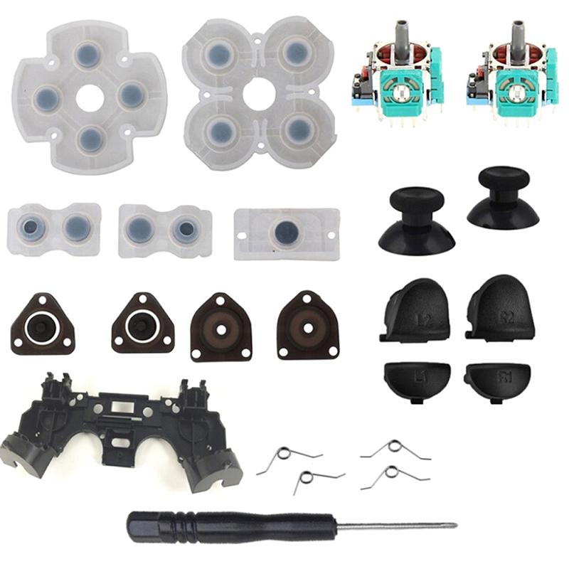 L1 R1 L2 R2 Trigger Buttons 3D Analog Joysticks Thumb Sticks Kit For Ps4 Repair