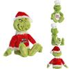 Cute Grinch Christmas Chef Dress Up Plush Toys Soft Adorable Stuffed Dolls