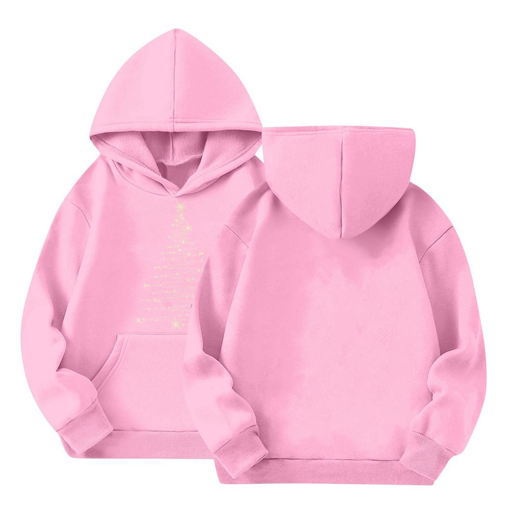 Children's Hoodies Loose Solid Color Hooded Sports Shirt Fashionable Sports Shirt