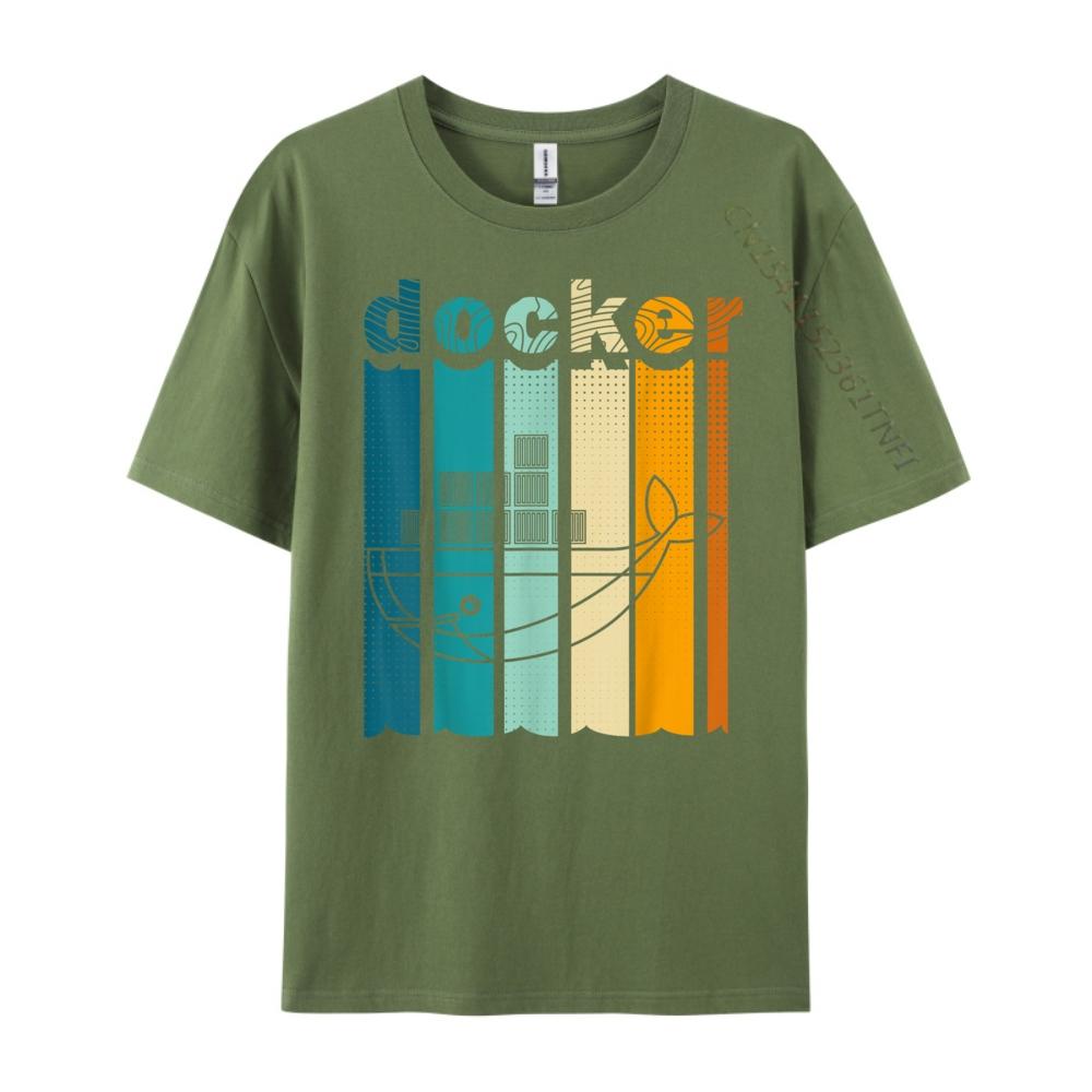 Docker Linux Devops Программирование Кодинг Компьютерный Ученый Графические Футболки Мужские Camisetas День Святого Патрика