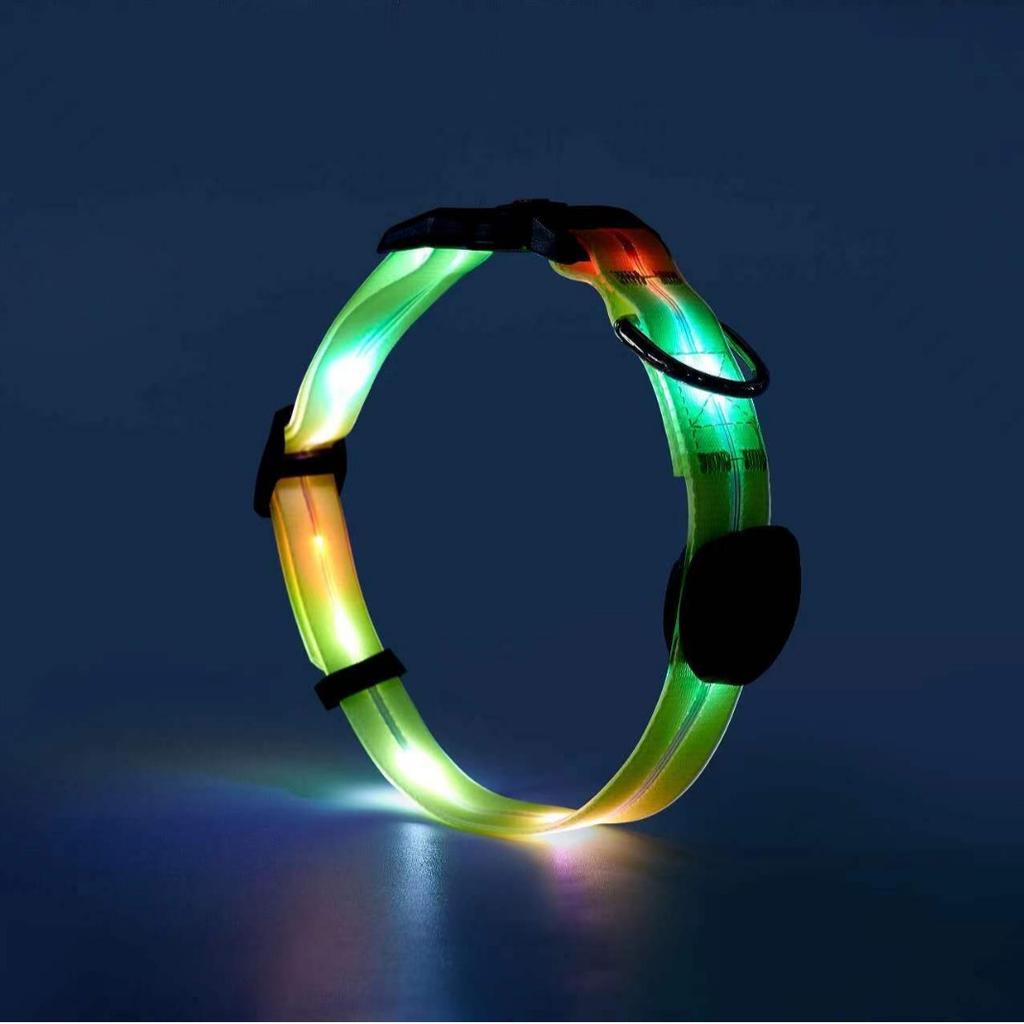 new trend waterproof LED glowing dog collar large, medium and small universal pet collar leash dog leash factory direct sales
