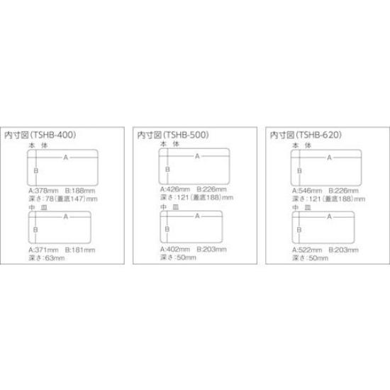 Ящик для инструментов TRUSCO, сверхтвердый, общая длина 500 мм, TSHB-500