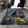 Futuristic Ferret Frames Pattern Rug Floor Mat for Living Room or Bedroom Soft and Comfortable Carpet a Gift for Birthday and Holiday.
