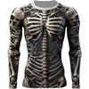 3D Print Skeleton Shirts Men Halloween Costumes Shirts Funny Long Sleeve Graphic Tees Streetwear Casual Tee Tops