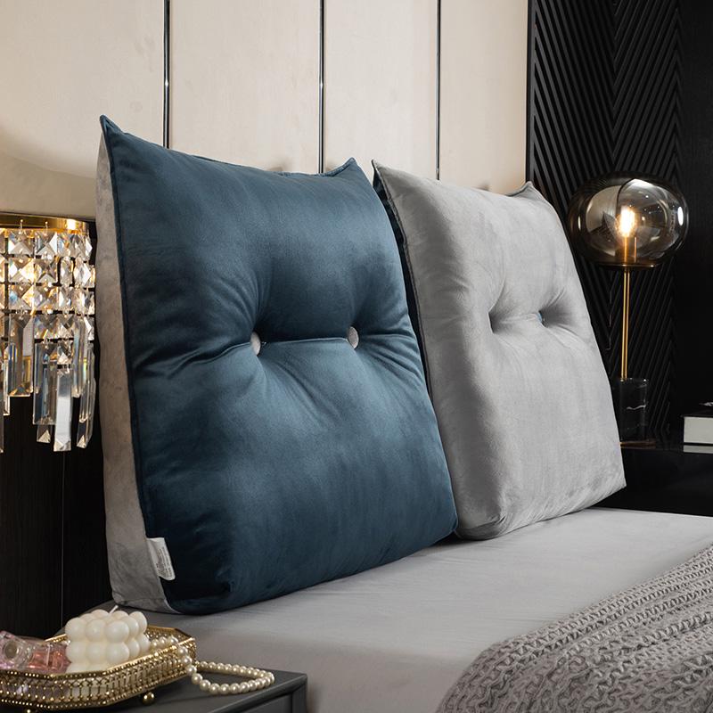 Треугольная мягкая подушка-подголовник для кровати - Съемная и моющаяся