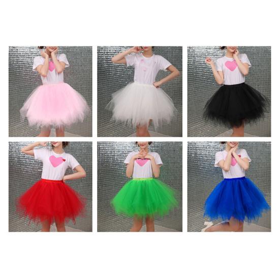 Женская юбка-пачка трапециевидной формы, с большим распашным краем, однотонная, многослойная, ярких цветов, с высокой эластичной резинкой на талии, пышная газовая короткая юбка для танцев