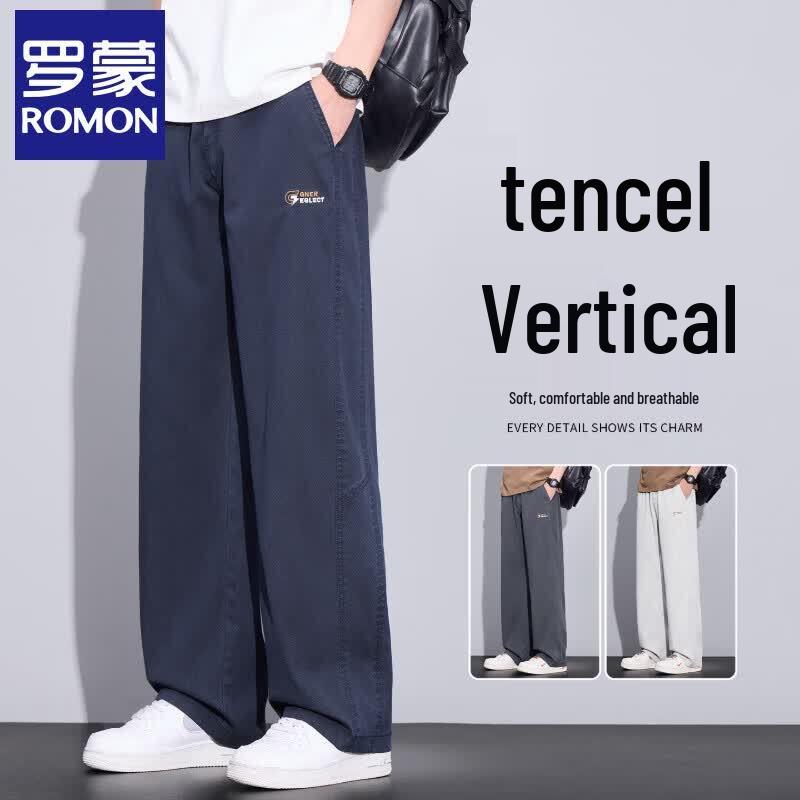 Romon Men's Tencel Blend Straight-Leg Jeans