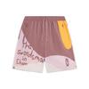 Li Ning Badfive Seven City Collaboration Changan Youth Color Block Letter Print Loose Casual Shorts Men shorts Purple Brown Pink AKST823-1