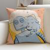 Heartwarming RRobot DreamsS Cushion Cover Breathable and skinfriendly linen pillowcase square removable and washable cushion