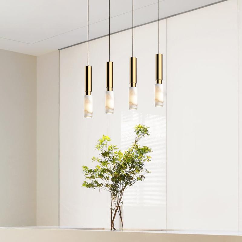 Nordic Modern Terrazzo LED Chandelier Simplicity Marble Подвесной светильник Ночник для бара, ресторана, светильник Hoom Decor