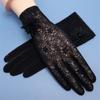 Women Non-Slip Riding and Driving Flowers Mittens Lace Gloves Sunscreen Gloves Ice Silk