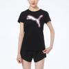Puma Повседневная спортивная футболка с круглым вырезом и коротким рукавом, свободная, с принтом, женские топы, черная 845871-01