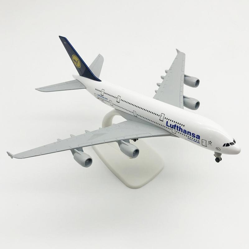 20 см Статическая Симуляция Сплав Самолет Lufthansa A380 Авиалинии Модели Самолетов С Шасси Детские Подарки Коллекция Игрушка Самолет