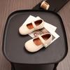 Модные Однотонные Мягкая Подошва Туфли Принцессы для Малышек Кожаные Туфли для Маленьких Девочек