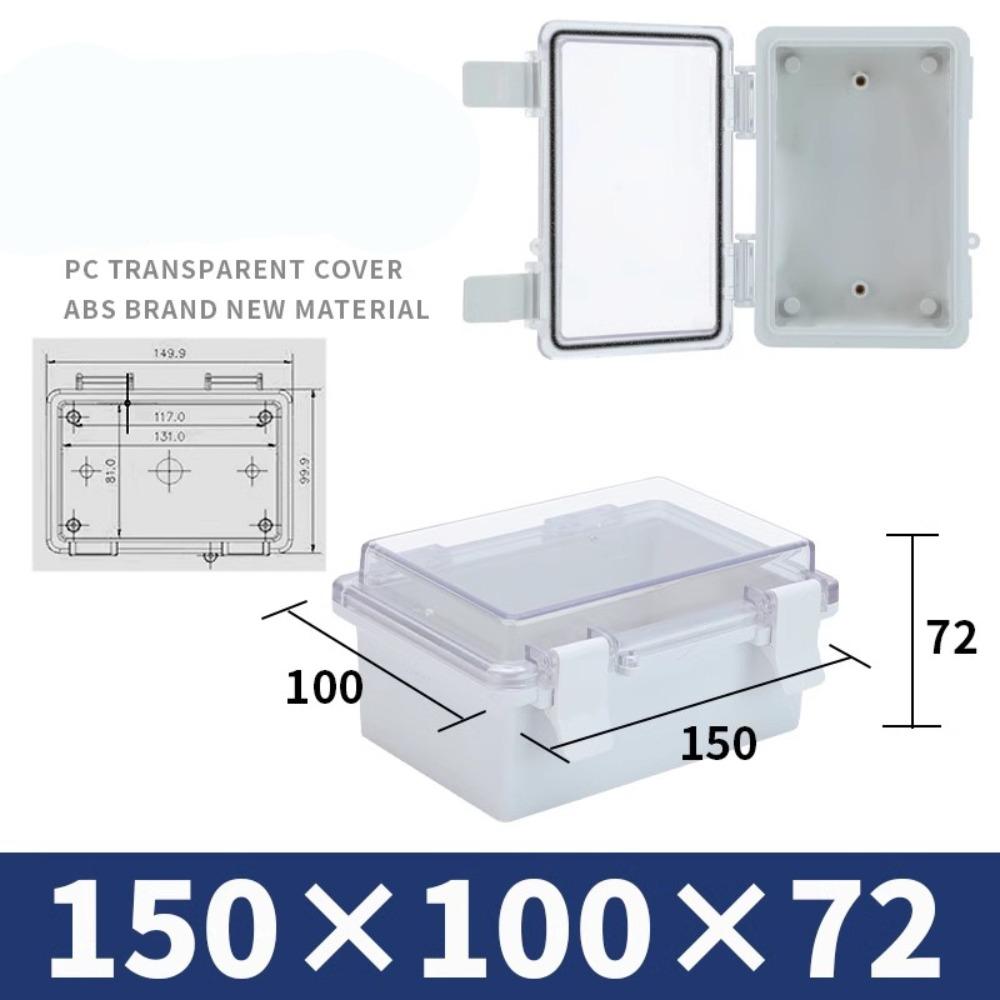 IP67 Electrical Junction Box Waterproof White Outdoor Sealed Switch Power Case Plastic Enclosure With Hasp Distribution Boxes