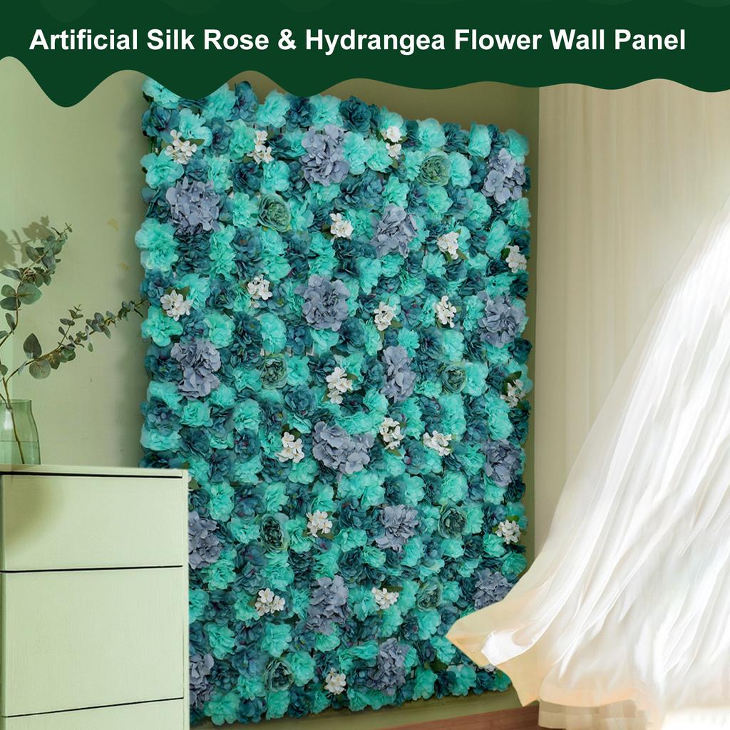 3D настенная панель с цветами 15,7*15,7 дюйма, искусственный цветок, настенный фон, шелковый коврик с розой для домашней вечеринки, свадебного декора, фон