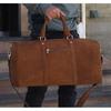 Personalized Cowhide Leather Duffel Bag: Weekender Travel Bag