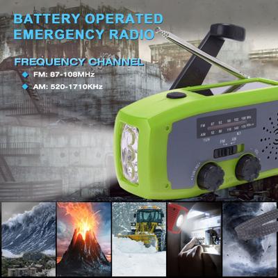 Аварийное солнечное радио со светодиодным фонариком, компактный дизайн, портативное ручное солнечное перезаряжаемое радио AM/FM