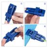 M METERXITY 12pcs Tarp Clip Tent Awning Clamp Fixed Sliding Snap Strong Locking Grip for Outdoor Camping Swimming Pool Blue