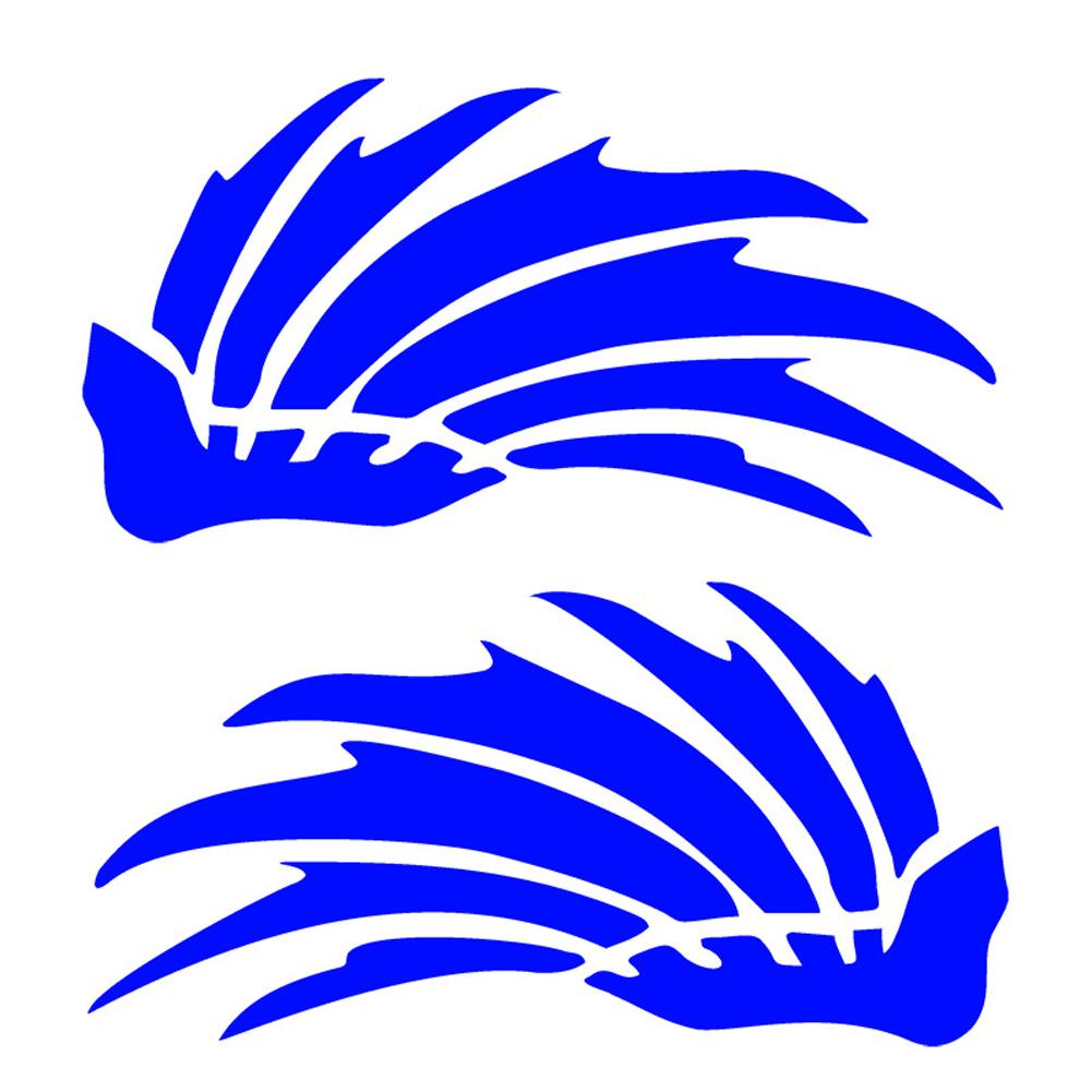 2 шт. Креативные наклейки на шлем с изображением крыльев и перьев, съемные виниловые светоотражающие наклейки для украшения мотоцикла и электровелосипеда.