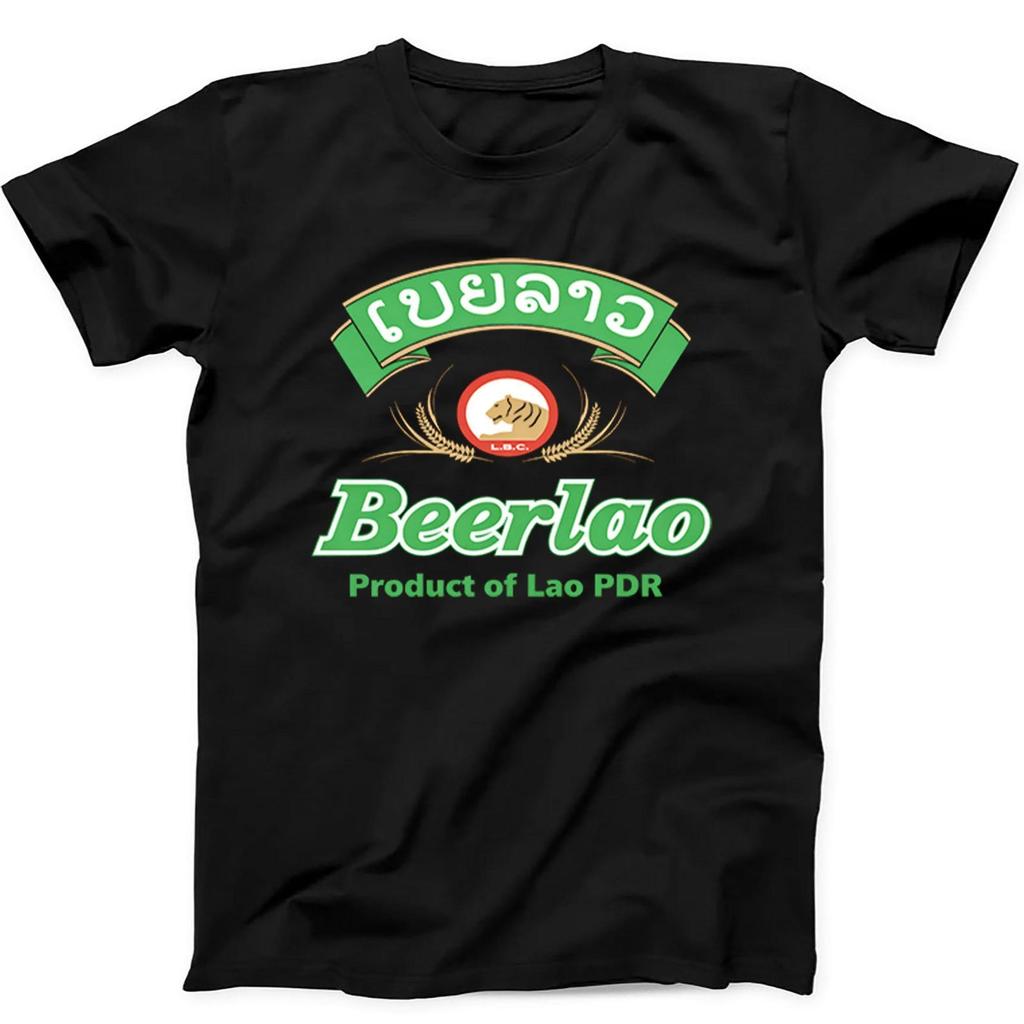 Beerlao Laos Retro Funny Gift Tee Black T Shirt 555