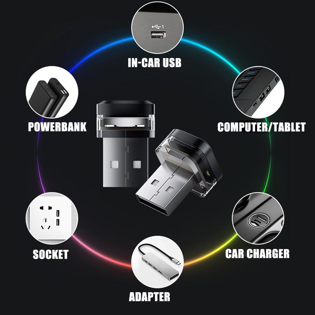 Car LED Lighting Mini USB LED Light DC5V LED Atmosphere Light Laptop Lamp Decoration Night Light Car Interior Accessory