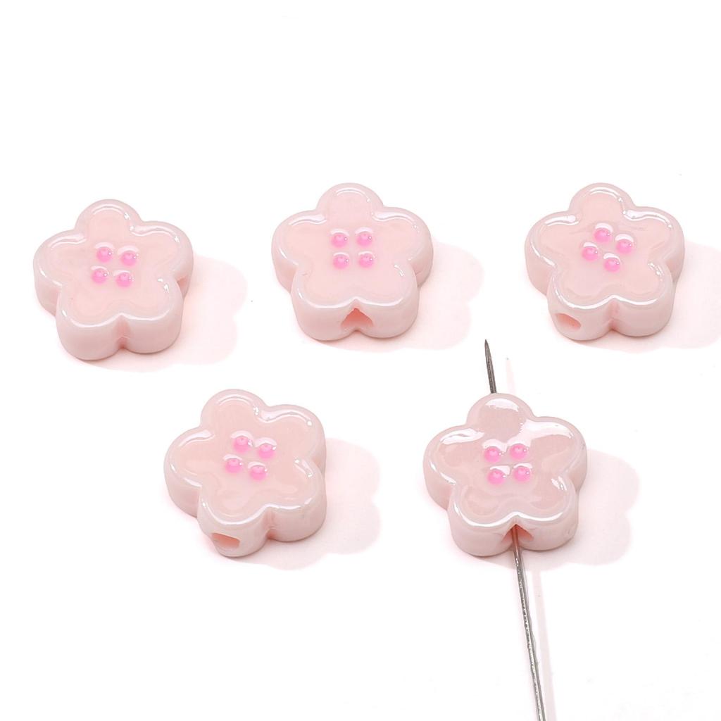 Акриловые капли масла дофамина, бусины-пуговицы в виде цветков для изготовления украшений своими руками, 1 набор