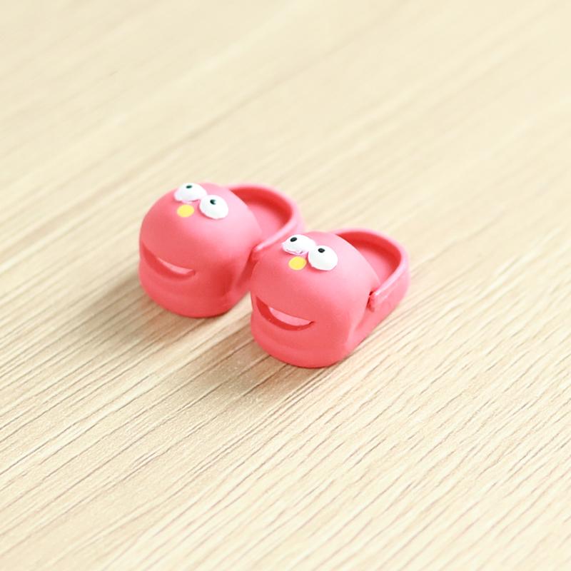 2Pcs 1:12 OB11 Smile Shoes Sippers Doll Classic Shoe Suit For Ob11 1/12 Bjd Detachable Doll Gsc DOD YMY Doll Accessories 4 color