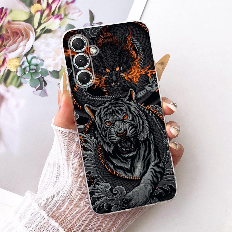 Clear For Samsung A35 5G Case Cute Cat Fashion Butterfly Funny Painted Cover For Samsung Galaxy A35 5G SM-A356E SM-A356B Casing