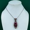 Faceted kashmir ruby pendant handmade elegant jewelry copper wire wrapped jewelry real gemstone pendant tree of life jewelry gift for him