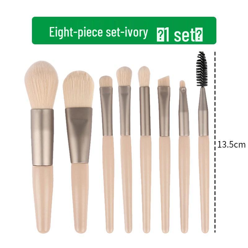 Набор мини-кистей для макияжа Morandi из 8 штук с мягким ворсом и пластиковыми ручками