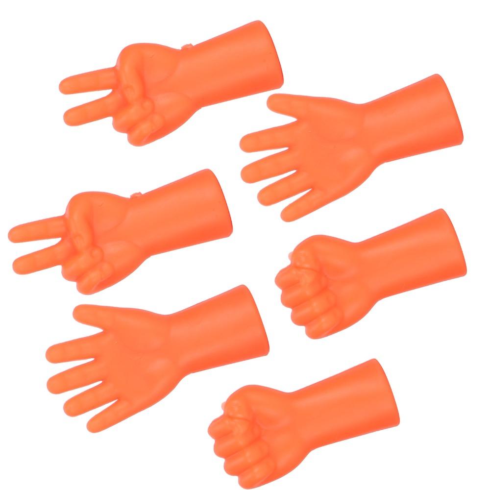 12pcs Hand Shape Design Needle Protector Caps Anti-Slip Sweater Pin Caps For Beginners