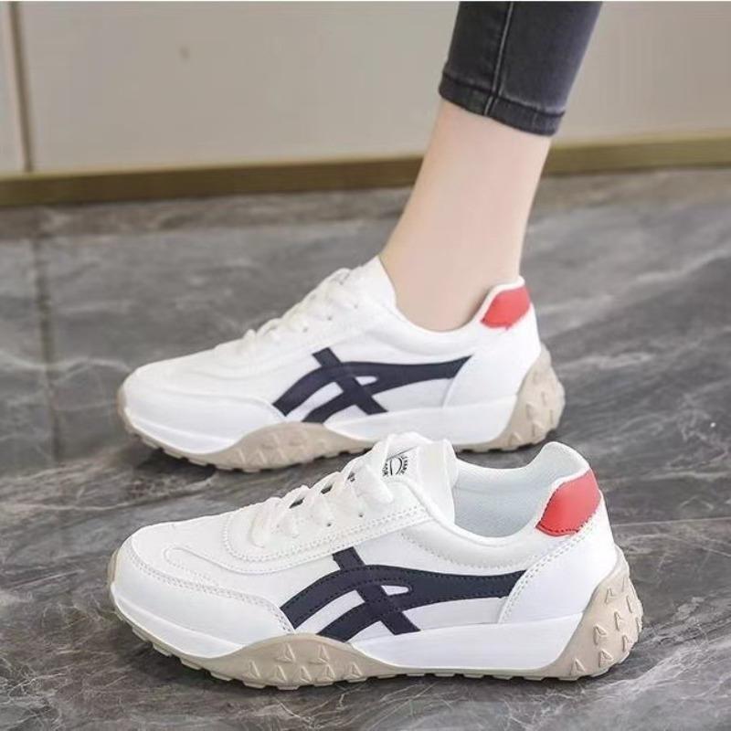 New Casual Sports Shoes Women's Summer Lightweight Breathable Student Running White Shoes