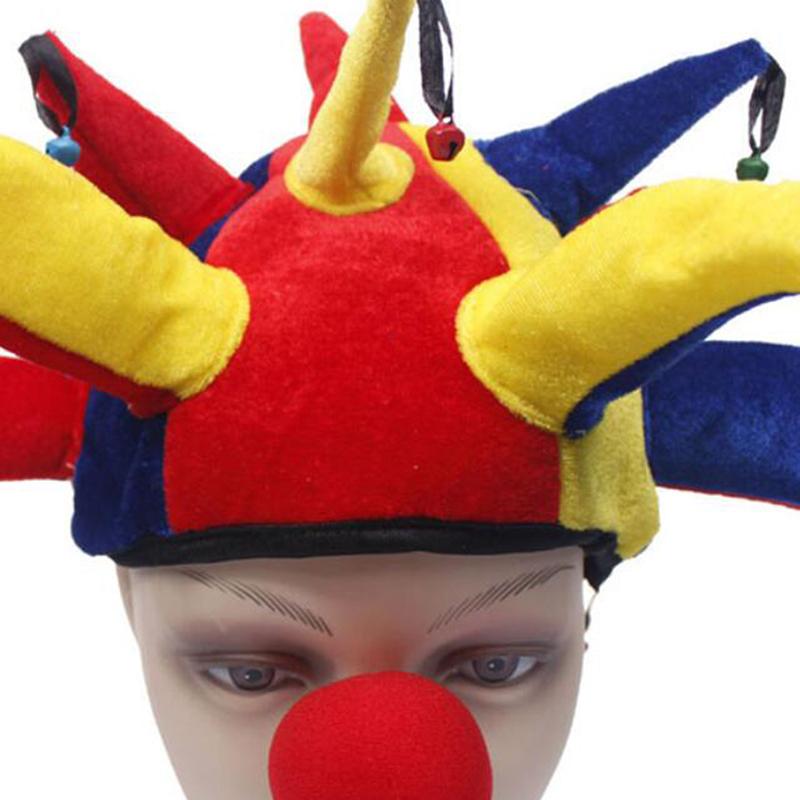 Cosplay Fancy Clown Hat Creative Adult Children Clown Hat Carnival Party Accessories Clown Decorative Hat Dance Dress Up Props