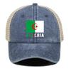 Algeria Flag Print Snapback Mesh Cap, Patriotic Sports Hat Slouchy Adjustable Buckle Sun Visor Leisure Adjustable Baseball Hat